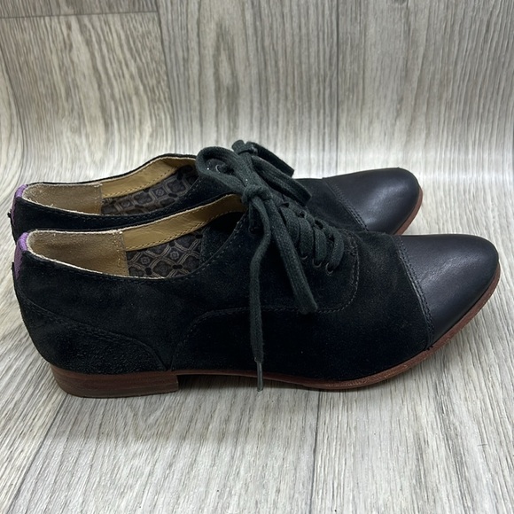 🍁2/$25 🍁Sebago Shoes Hutton Oxford Black Suede Cap Toe Casual Low - Picture 8 of 10